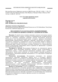 Письменность как фундаментальный принцип в уголовно-правовой теории и судебной практике