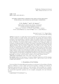 Inverse coefficient problem for the 2D wave equation with initial and nonlocal boundary conditions