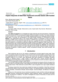 Impact response of steel fiber reinforced concrete beams with hooked fibers