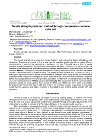 Tensile strength prediction method through compressive concrete cube test