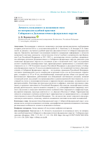 Личность осужденного за незаконную охоту по материалам судебной практики Сибирского и Дальневосточного федеральных округов