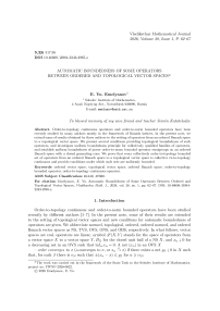 Automatic Boundedness of Some Operators Between Ordered and Topological Vector Spaces