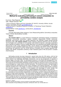 Method for evaluating self-healing in cement composites via permeability variation analysis