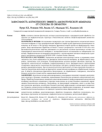 Зависимость ангиогенного эффекта амниотической мембраны от способа ее обработки