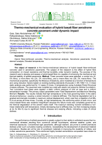 Thermo-mechanical evaluation of hybrid basalt fiber aerodrome concrete pavement under dynamic impact