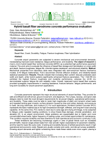 Hybrid basalt fiber aerodrome concrete performance evaluation