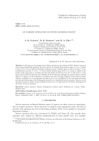 On Narrow Operators on K¨othe–Bochner Spaces