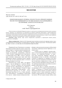 Изменения водного режима экосистем (на примере водных экосистем равнинной части Хинганского госзаповедника): их причины, характер и результаты