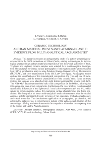 Ceramic Technology and Raw Material Provenance at Niksar Castle: Evidence from Multi-analytical Archaeometry