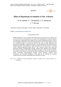 Effect of glyphosate on intestine in fish: a review