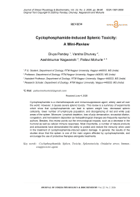 Cyclophosphamide-induced splenic toxicity: a mini-review