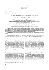 Растительный покров дендрологического парка