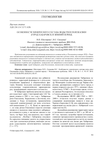 Особенности химического состава воды реки Полежаевки (город Хабаровск) в зимний период