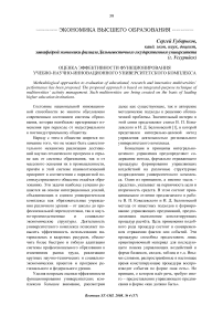 Оценка эффективности функционирования учебно-научно-инновационого университетского комплекса