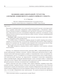 Модификация однородной структуры для вычисления интегрального вейвлет-спектра