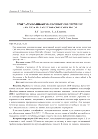 Программно-информационное обеспечение анализа параметров СВЧ-импульсов