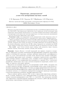 Параметры „центральности" узлов сети цитирования научных статей