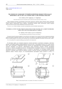 Численное исследование течений полимерных жидкостей в канале шнекового экструдера на основе одно– и двухмерных моделей