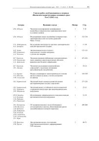 Список работ, опубликованных в журнале «Вычислительная механика сплошных сред» в 2012 году