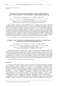 Численное моделирование динамики газового микропузырька в акустическом поле с учетом процесса направленной диффузии