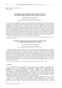 Численное моделирование динамики и структуры индуцированного диффузией течения на клине