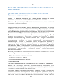 Факторный анализ конкурентоспособности трудовых ресурсов регионов Приволжского федерального округа