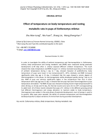 Effect of temperature on body temperature and resting metabolic rate in pups of Eothenomys miletus