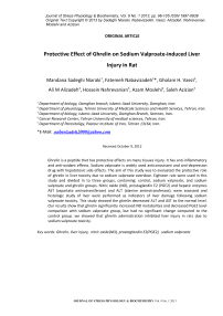 Protective effect of ghrelin on sodium valproate-induced liver injury in rat