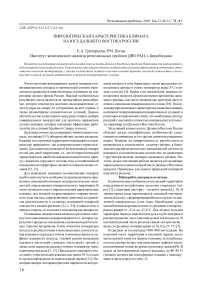 Пирологическая характеристика климата на юге Дальнего Востока России