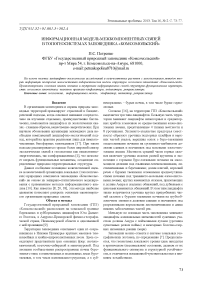 Информационная модель межкомпонентных связей в топогеосистемах заповедника «Комсомольский»