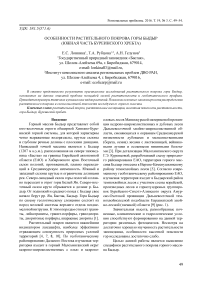 Особенности растительного покрова горы Быдыр (южная часть Буреинского хребта)