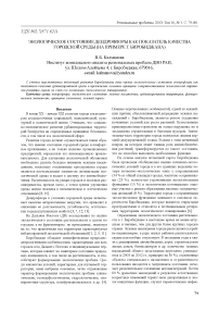 Экологическое состояние дендрофлоры как показатель качества городской среды (на примере г. Биробиджана)