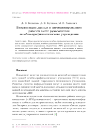 Визуализация данных в автоматизированном рабочем месте руководителя лечебно-профилактического учреждения