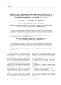 Физические свойства магнитных пленочных структур и механизм возникновения терапевтического эффекта при их применении в медицинских целях