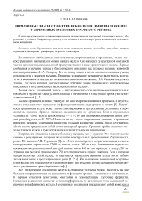 Нормативные диагностические показатели плазменного железа у беременных в условиях Самарского региона