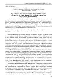 Реактивные приспособления морфологического и биохимического состава крови крыс к нагрузке шротом семян винограда