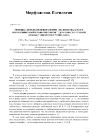 Методика определения параметров околоносовых пазух при прижизненной краниометрии методом конусно-лучевой компьютерной томографии (КЛКТ)