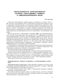 Результативность интегрированного обучения слабослышащих учащихся в общеобразовательной школе