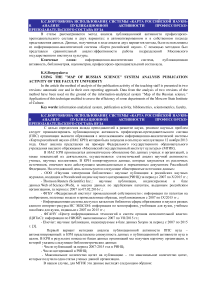 Использование системы "Карта российской науки" в анализе публикационной активности профессорско-преподавательского состава вуза