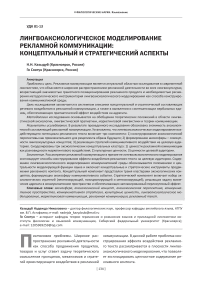 Лингвоаксиологическое моделирование рекламной коммуникации: концептуальный и стратегический аспекты