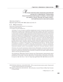 Проектирование инновационной модели совершенствования педагогической подготовки учителей музыки средствами музыкально-ритмического воспитания