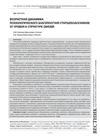 Возрастная динамика психологического благополучия старшеклассников: от уровня к структуре связей