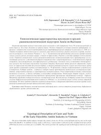 Типологическая характеристика нуклеусов и орудий раннепалеолитической индустрии анкхе во Вьетнаме