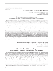 Среднепалеолитический комплекс из южной галереи Денисовой пещеры: новые материалы