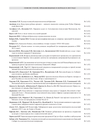 Список статей, опубликованных в журнале в 2015 году