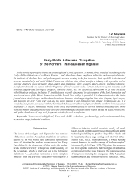 Early-middle Acheulean occupation of the Northern Transcaucasian highland