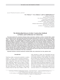 The Relationship Between Archaic Construction Methods in Pottery and Architecture in Central Asia