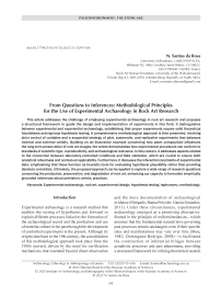 From Questions to Inferences: Methodological Principles for the Use of Experimental Archaeology in Rock Art Research