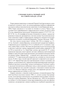 Строение разреза Черный Ануй на северо-западе Алтая