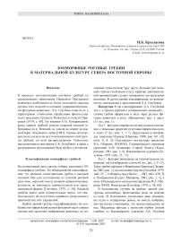 Зооморфные роговые гребни в материальной культуре севера Восточной Европы